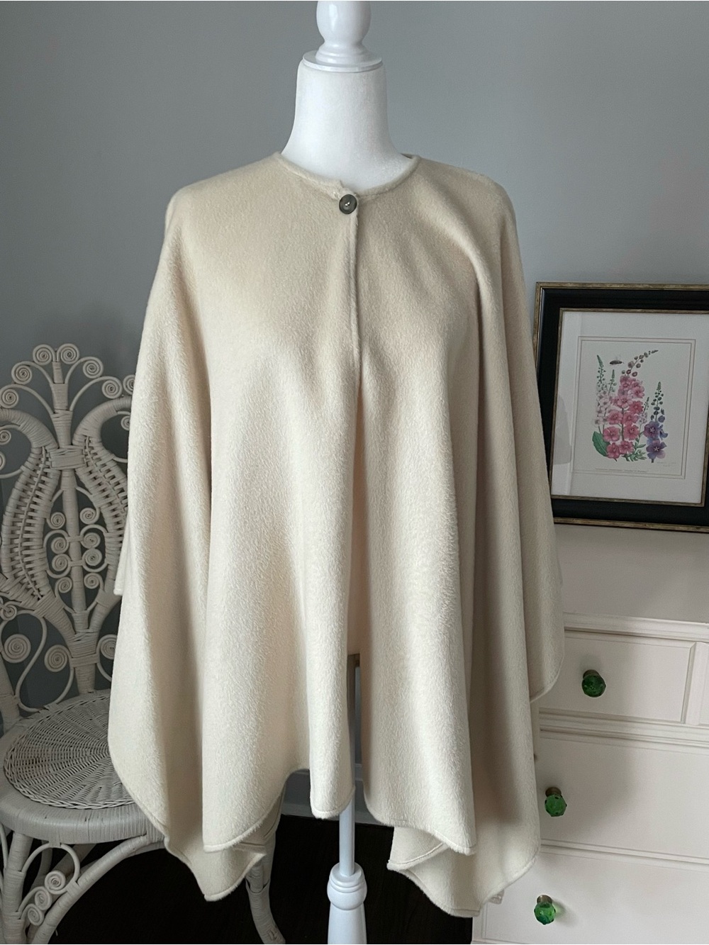 Vintage Harvé Benard Alpaca Wool Cape Coat